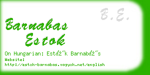 barnabas estok business card